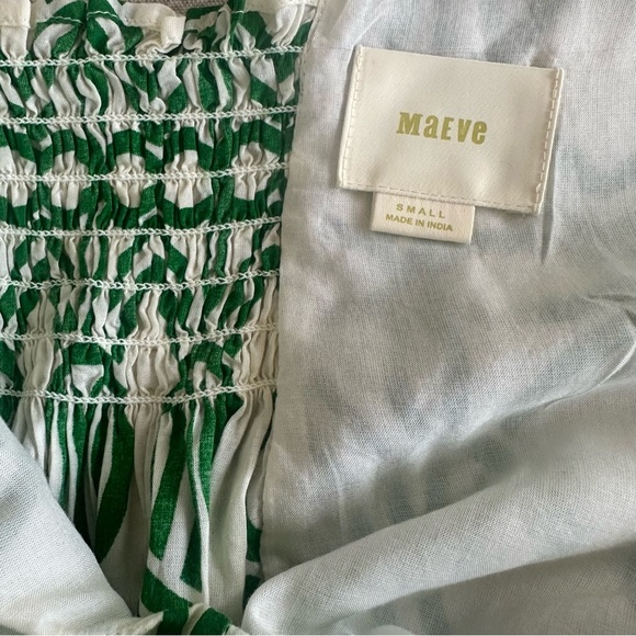 🌴 Maeve Green Sleeveless Ln f Tank Top, Size S - Picture 6 of 10